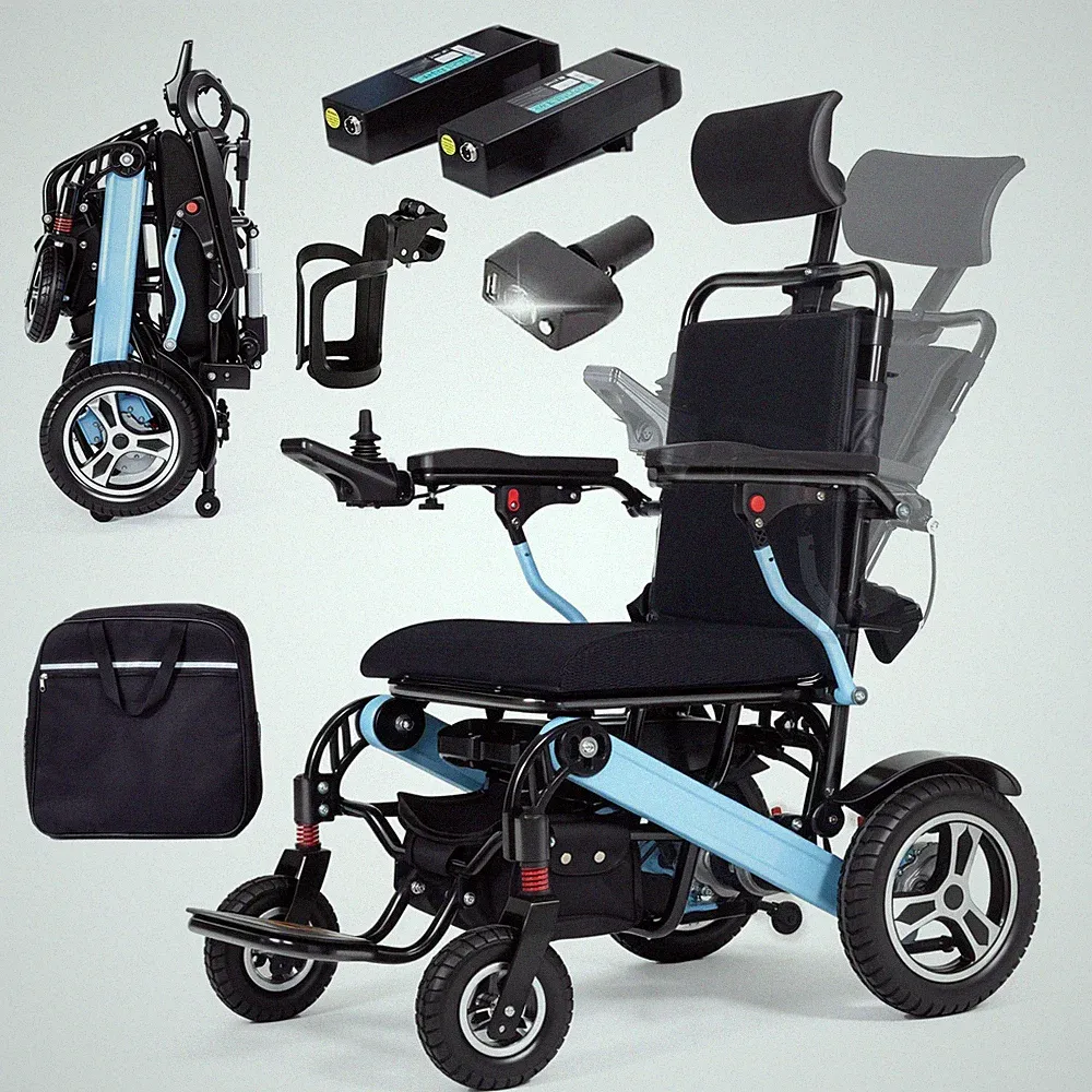 3-in-1 Electric Wheelchair with Recliner & Manual Mode,140° Backrest + Headrest