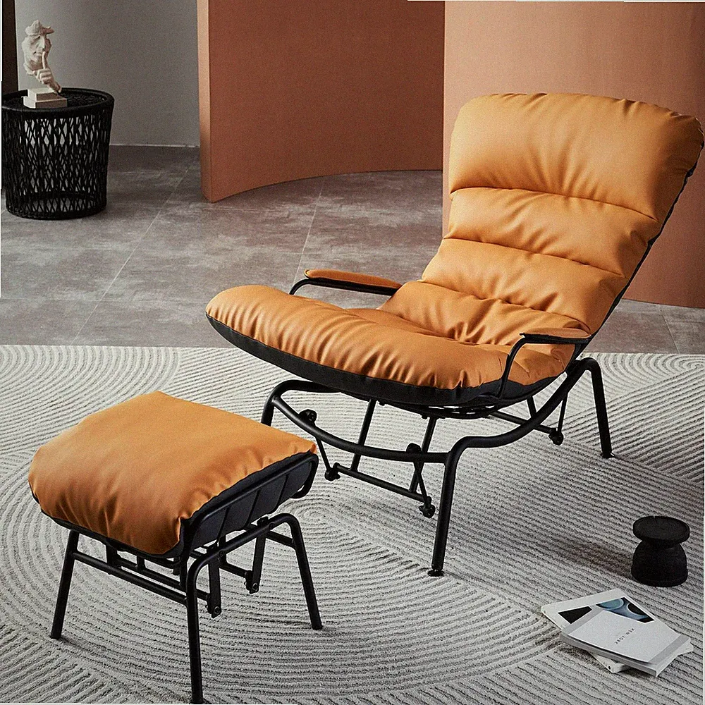 Cozy Living Room Accent Chair Ergonomic Rocking Recliner Chair with Ottoman NEW