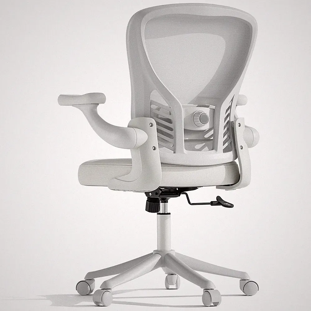 Ergonomic Office Chiar with Lumbar Support Flip-up Swivel Desk Chair 300lbs