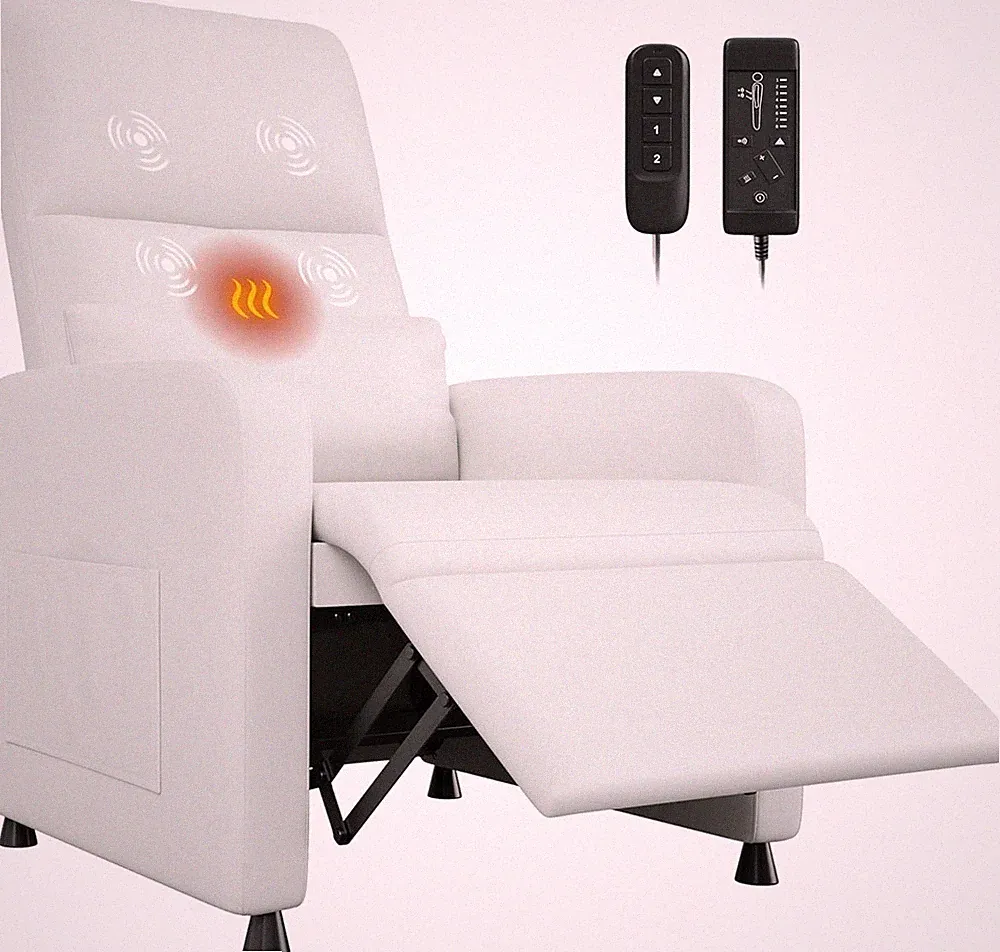 Ergonomic Power Recliner Chair with Heat & Massage for Living Room Comfort