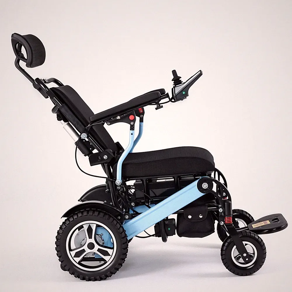 Foldable Electric Wheelchair with 700W Motor,30+ Miles Long Range,Reclining Seat