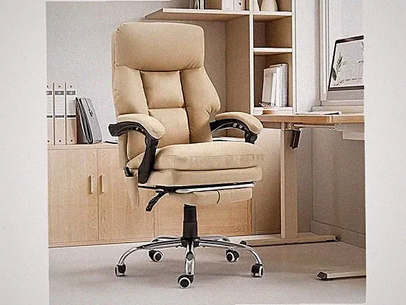 HOMREST ERGONOMIC OFFICE CHAIR WITH 6-POINT MASSAGE & HEATING - KHAKI