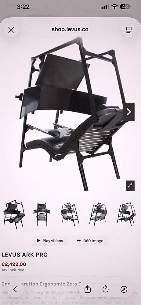 Levus Zero Gravity Ergonomic Workstation Office Chair