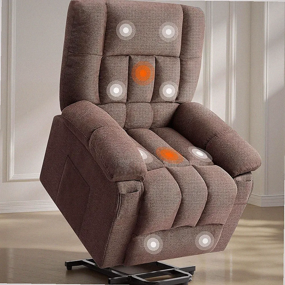 Power Lift Recliner Chair with Vibration Massage and Heat for Adults, Ergonomic