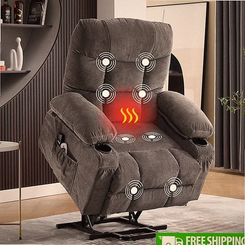 Power Recliner Chair W/ Massage Heat Lift Assist Ergonomic Design USB Port