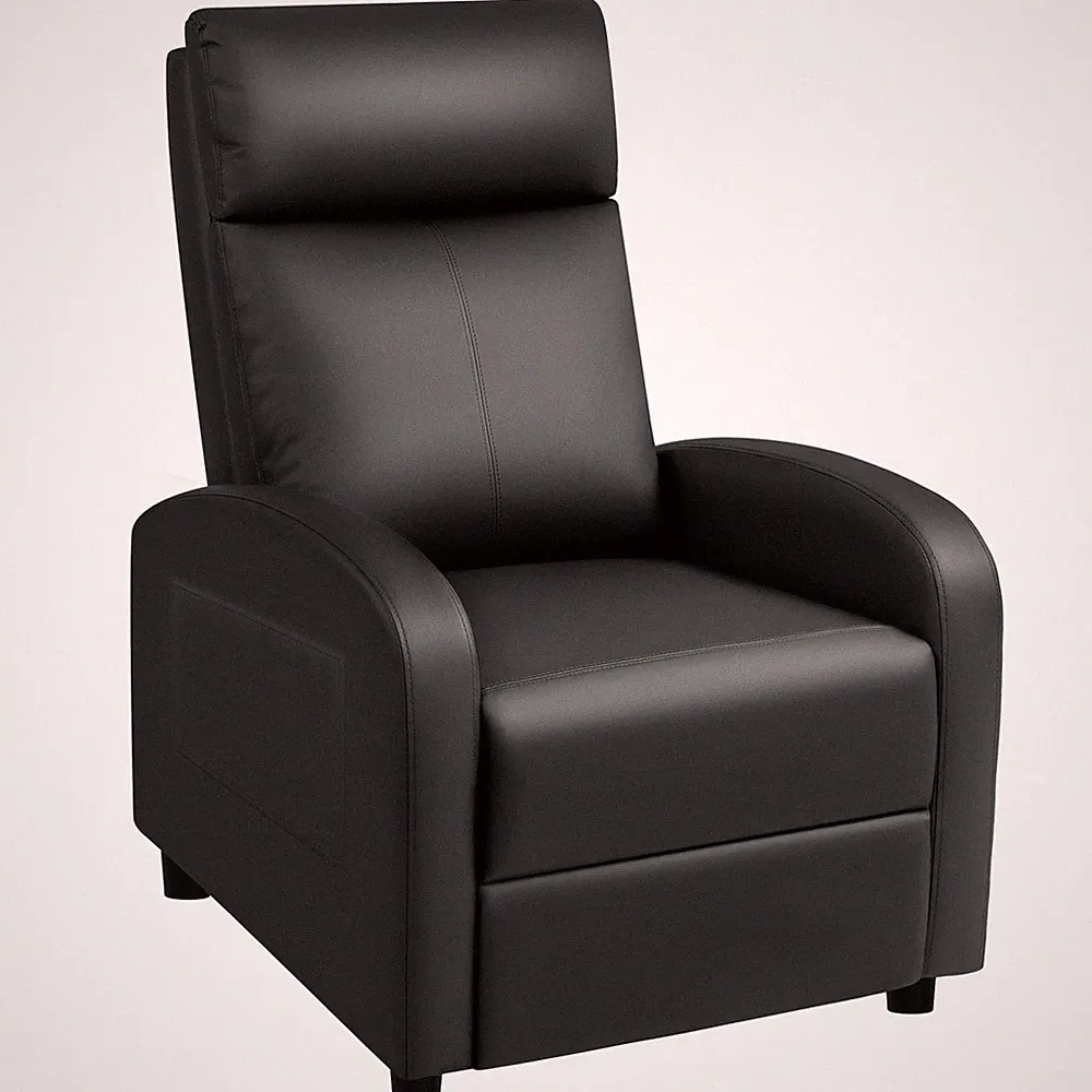 Recliner Chair Modern PU Leather Reclining Chair Ergonomic Adjustable Recline...