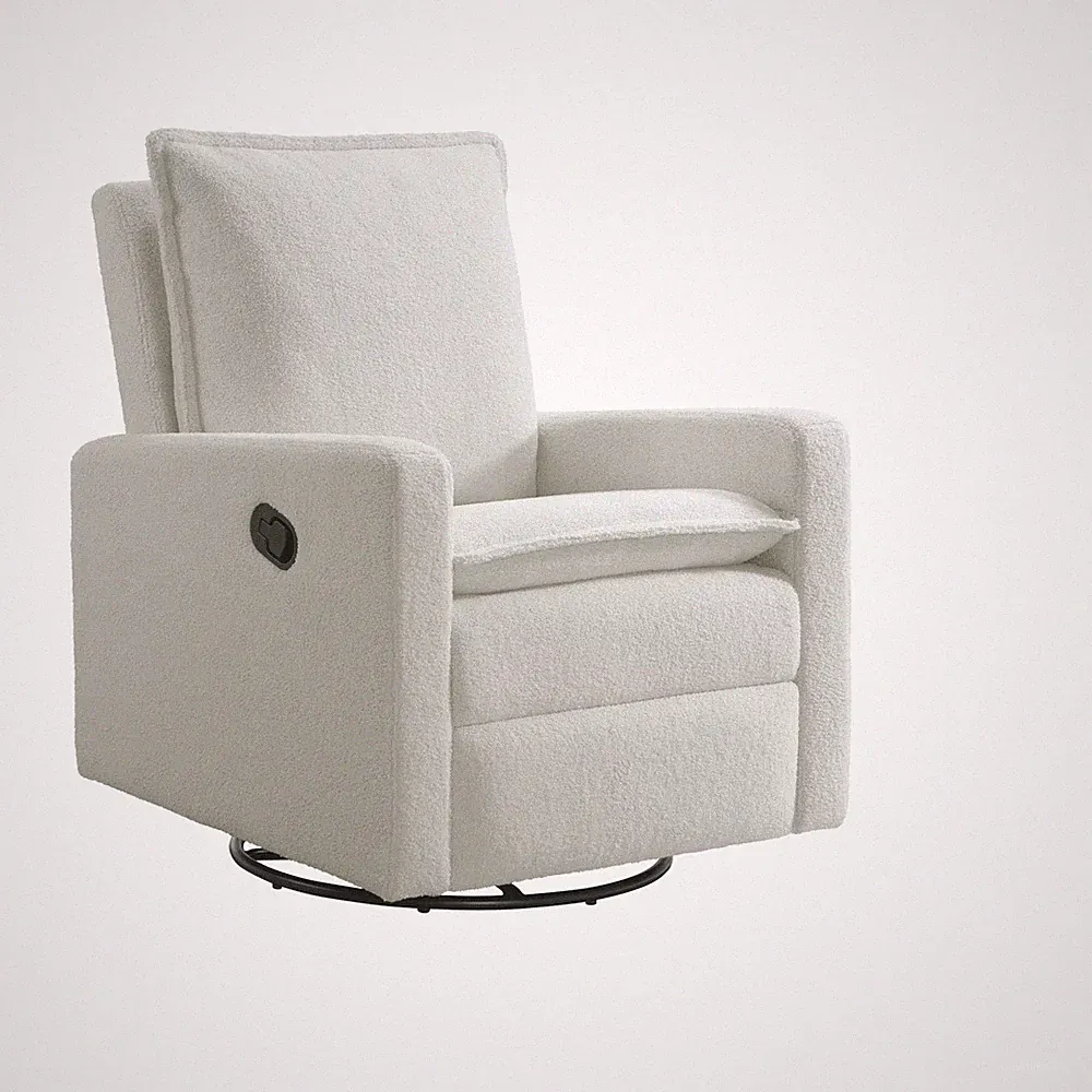 RECLINER GLIDER CHAIR Swivel Ergonomic White